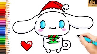 CINNAMOROLL  DISEGNI DI NATALE 🐸 COME DISEGNARE CINNAMOROLL FACILE 😍 DISEGNI 🌈 DISEGNI DI NATALE [upl. by Omsare]