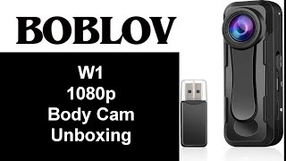 BOBLOV W1 1080p Mini Body CameraPocket Cam Unboxing [upl. by Rowan72]