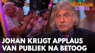 Johan krijgt applaus na betoog over Kick Out Zwarte Piet en Extinction Rebellion  VANDAAG INSIDE [upl. by Huston101]