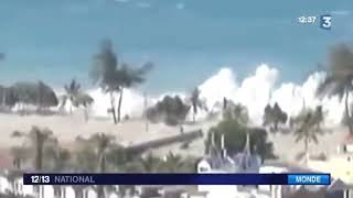 Tsunami smashes into Patong Beach Phuket Thailand [upl. by Gilligan]