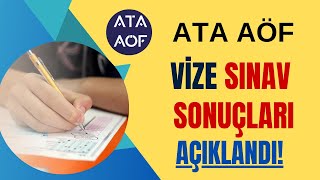 Ata Aöf Güz Dönemi Ara Vize Sınav Sonuçları Açıklandı Sonuçlar Neyi İfade Ediyor [upl. by Ecined959]