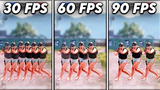 90 FPS vs 60 FPS vs 30 FPS Does FPS Matter FPS Comparison For BGMI PUBG MOBILE  KO EXOTIC GAMING [upl. by Bryan]