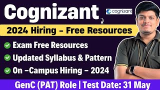 Cognizant 2024 Hiring Updated Exam Pattern amp Syllabus  Free Resources  Cognizant GenC Exam Pattern [upl. by Ahtoelc]