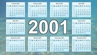 Calendar 2001 [upl. by Asilat]