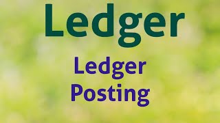 Journal To Ledger Posting Part 2 [upl. by Arlin671]