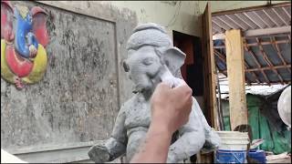 Eco friendly Ganpati  Ganpati Murti Making  Lalbaug Cha Raja 2020 [upl. by Capone878]