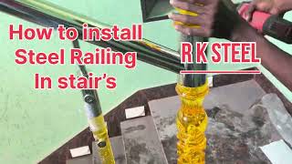 How to install steel railing  steel railing design ideas for home  Rk steel [upl. by Robison984]