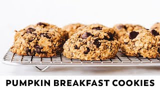 Pumpkin Breakfast Cookies  vegan glutenfree oilfree [upl. by Anirbak]