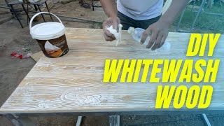 DIY WHITE WASH FINISHES FOR WOOD PINE WOOD JATI BELANDA ayobikinsendiri [upl. by Stralka322]