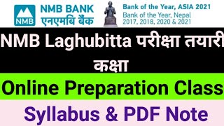 NMB Laghubitta Online Preparation Classes Tips amp tricks  Vacancy Announcement 2M [upl. by Vivianna]