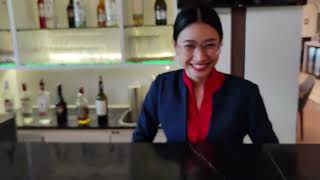 Bangkok Thailand Sukhumvit Airport Business VIP Lounge Turkish Airline Lounge  Halal Certified 8K [upl. by Cerracchio]