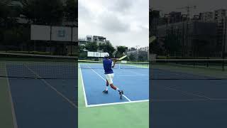 元豐東網球練球團～反手拍直線及對角練習 tennis 網球 [upl. by Notlil]