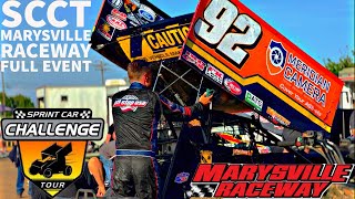 Sprint Car Challenge Tour SCCT  Marysville Raceway Park  Full Event [upl. by Otsirave616]