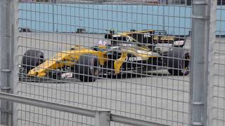 After Jolyon Palmer lost break spin off at T13  2017 Singapore Grand Prix [upl. by Niraa]