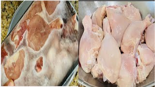 How to defrost and clean chicken  Chicken defrosting cleaning washing Tip  No smell [upl. by Astraea]