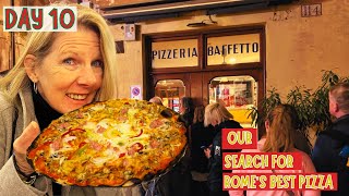 This Roman Pizza Has No Crust A Gluten Light Pizza Rome Round Pizza at Pizzeria De Baffetto [upl. by Akirdnas]