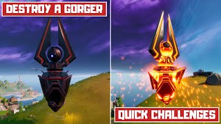 How to Find and Destroy a Gorger in Fortnite Chapter 2 Season 4  Galactus Hungers Punch Card [upl. by Ibor]