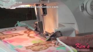 How to Use the Janome Serger Cording Foot B [upl. by Niuqauj312]