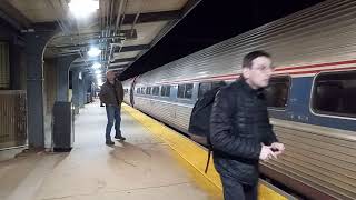 Two Amtrak Northeast Regional Trains at Princeton Junction NJ [upl. by Nesto]