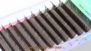 Nagaraku YY Shape Eyelash Extension we both have the black and brown color [upl. by Eelirol4]