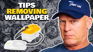 Removing Wallpaper Using A Steamer Wallpaper Removal Hacks DIY home improvement wallpapers [upl. by Tamqrah]