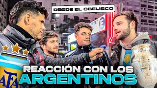 REACCIÓN CON LOS HINCHAS ARGENTINOS DESDE EL OBELISCO ARGENTINA CAMPEÓN [upl. by Enilhtak]