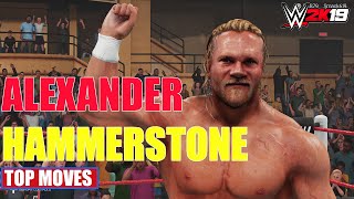 ALEXANDER HAMMERSTONE TOP MOVES amp SIGNATURE FINISHER  WWE 2K19 [upl. by Iloj]