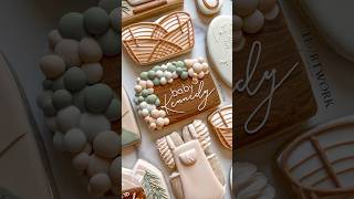 🌲Wood Grain on Cookies🍪 cookiedecorating royalicingcookies icingcookies cookieart cookies [upl. by Ollehcram]