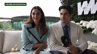 SIDKIARA INTERVIEW  Sidharth Malhotra and Kiara Advani at Wimbledon 2024 [upl. by Curkell]