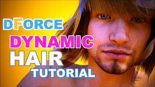 DAZ Studio Tutorial👩‍🏫 dForce Dynamic Hair [upl. by Chevalier]