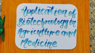 Topic 121 to 124 Applications of Biotechnology Complete Chapter  12th Class Biologywith Notes [upl. by Duax]