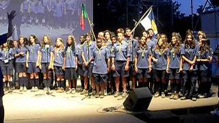 EUD Camporee 2011 Rome  Pathfinder Song by the Portuguese amp UK delegations [upl. by Anelhtac]