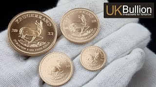 2022 Gold krugerrand Coin range  110oz 14oz 12oz 1oz [upl. by Anifled]