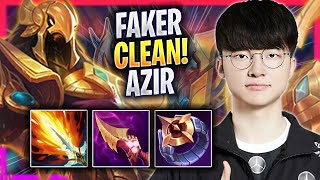 FAKER IS SUPER CLEAN WITH AZIR  T1 Faker Plays Azir MID vs Ryze  Season 2024 [upl. by Yclek]