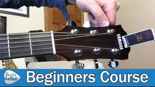 How to Tune A Guitar for Beginners Guitar Basics  Lesson 4 [upl. by Oiluj843]