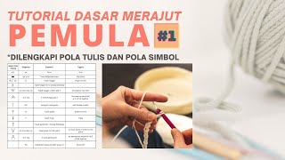 Tutorial Merajut untuk Pemula PART 1 Tusuk Rantai Single Crochet Half Double Crochet [upl. by Leola597]