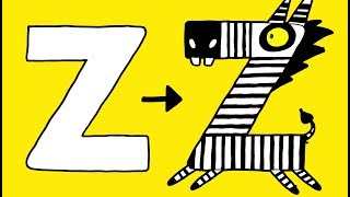 Z for Zebra  Learn to Draw ABC  Learn the Alphabet for Kids [upl. by Georgia432]