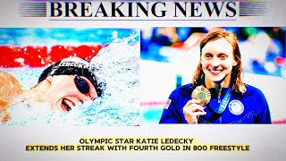 Katie Ledecky Wins Gold Medal During Womens 800m Freestyle at 2024 Olympics [upl. by Merrill]