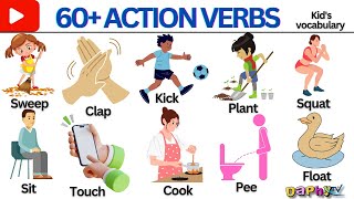 Action Verbs Examples  Fun Learning Action Verbs  English Vocabulary [upl. by Pik129]