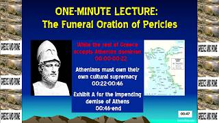 Funeral Oration of Pericles  ONEMINUTE LECTURE  Brett Robbins [upl. by Salisbarry]