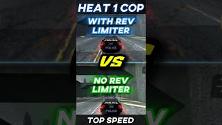 Police Cruiser Heat 1 TOP SPEED  With VS Without Rev Limiter  NFS MW nfs racing shorts [upl. by Maxa]