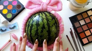 ASMR Makeup on Watermelon🍉 No talking [upl. by Tatiania151]