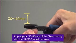 Stripping the fiber coating Help Video for TYPE72CTYPE82Cno1 [upl. by Idnal]