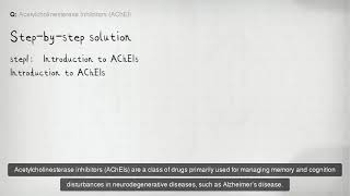 Acetylcholinesterase Inhibitors AChEI [upl. by Mccarthy]