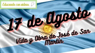 17 de AGOSTO para NIÑOS  Fechas Patrias Argentinas [upl. by Magdaia]