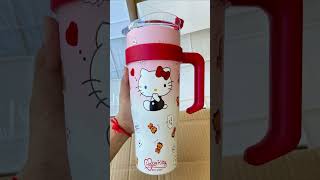 Water bottle 🍶 review kuromi entertainment sanrio melody cinnamoroll diy cute [upl. by Otiragram]