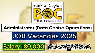 BOC Job Vacancies I Government Job Vacancies in Sri Lanka I Job Sinhala 2024 [upl. by Lucrece]