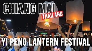 4K 🇹🇭 YI PENG Lantern Festival in CHIANG MAI Thailand [upl. by Holman342]