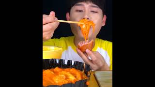 DeliciousCrispy Corn Dog Cheese Sauce Mukbang Show mukbang asmr eating shorts [upl. by Gerhan808]