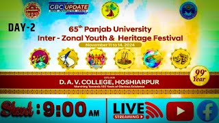 🔴LIVE 65th Punjab University InterZonal Youth amp Heritage Festival Nov 11to14 2024 Hoshiarpur [upl. by Wincer]